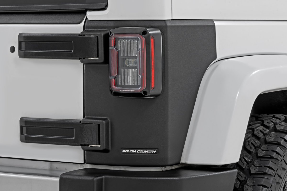 Jeep Wrangler Unlimited Trail Cladding - Rear Corners - Rough Country - '07-'18